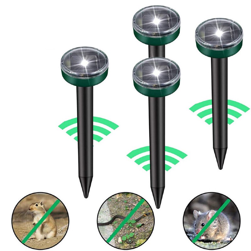 Set 4 x Aparat pentru alungat rozatoare, cartite, efecte sonore si vibratii