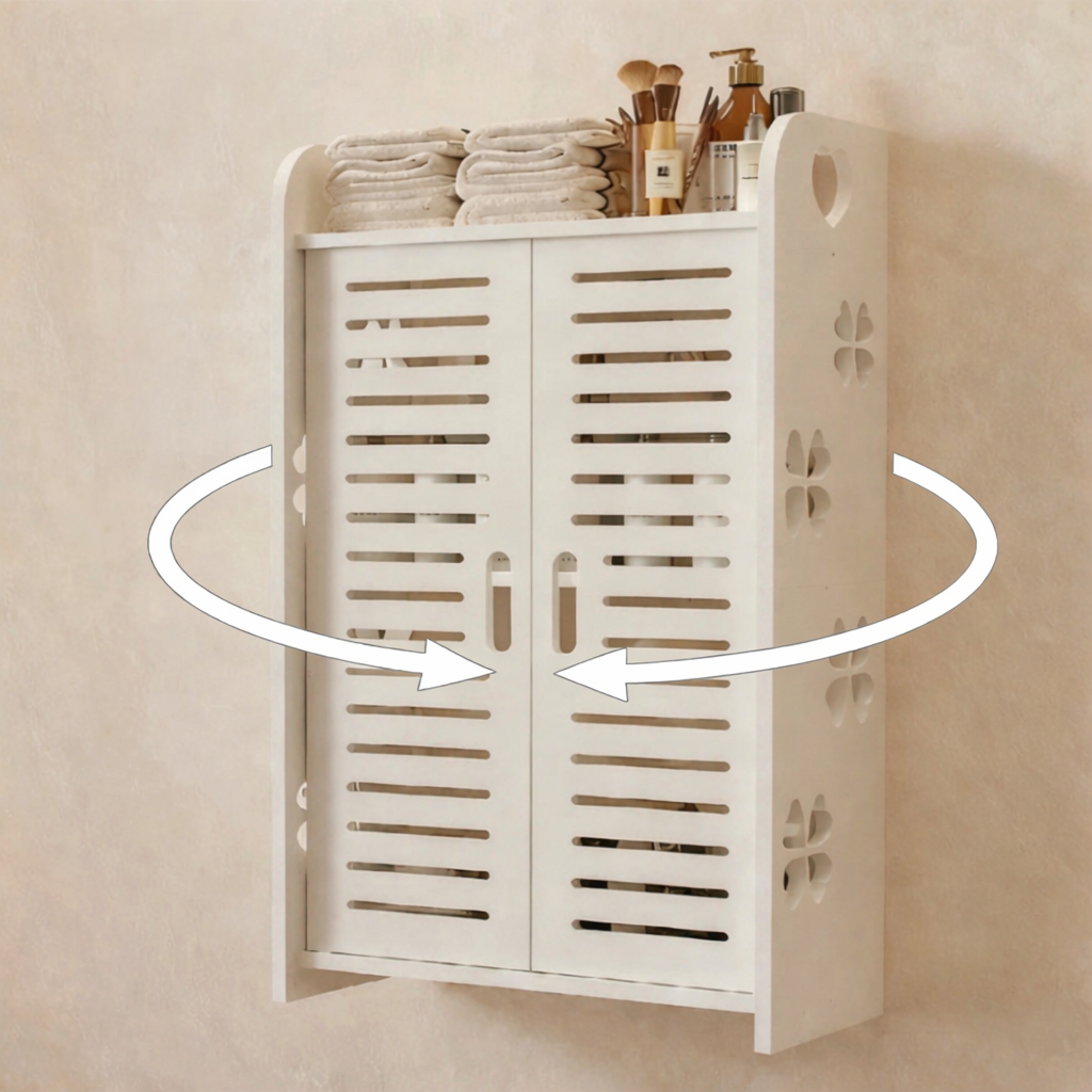 Dulap de perete pentru baie, 34 x 14 x 62 cm​, Alb