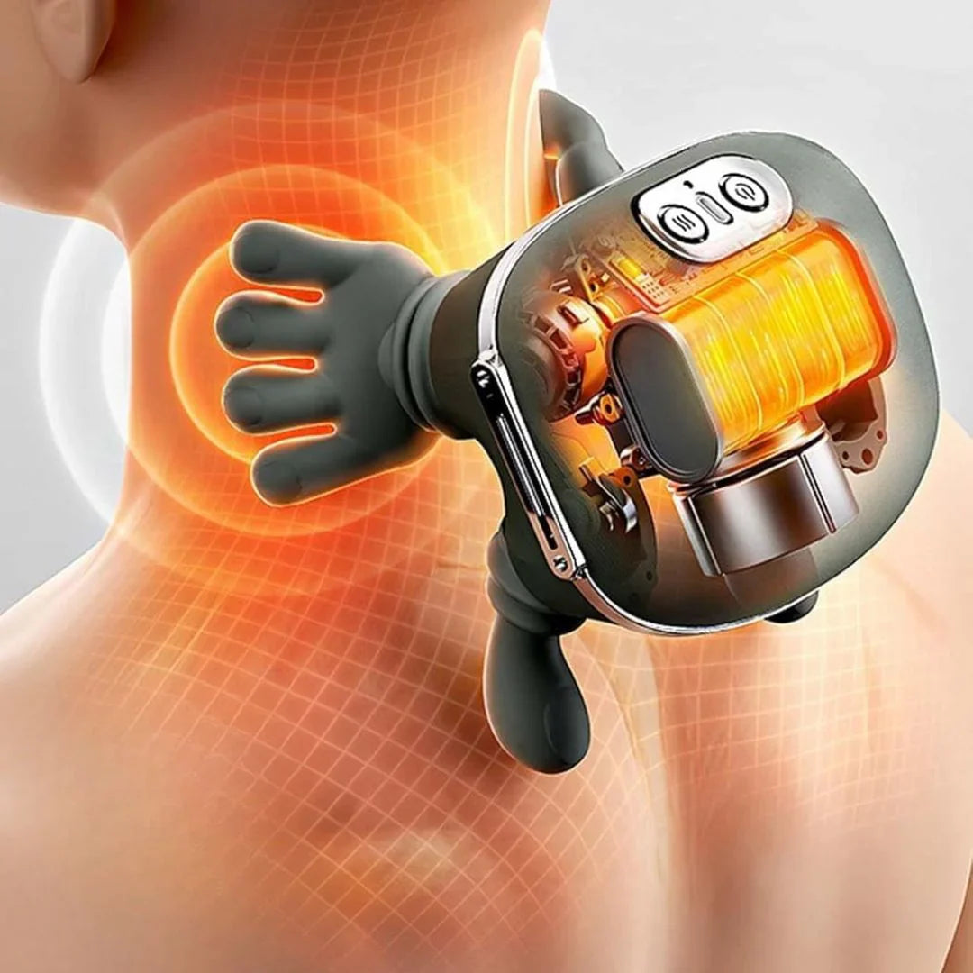 Aparat masaj cervical 4D, 3 moduri, Wireless, Autonomie 70 min