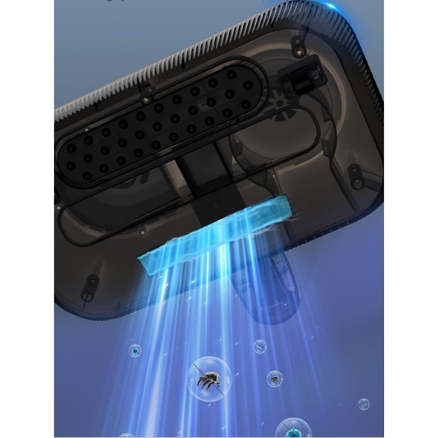 Aspirator portabil fara fir,  incarcare USB, filtru UV-C HEPA