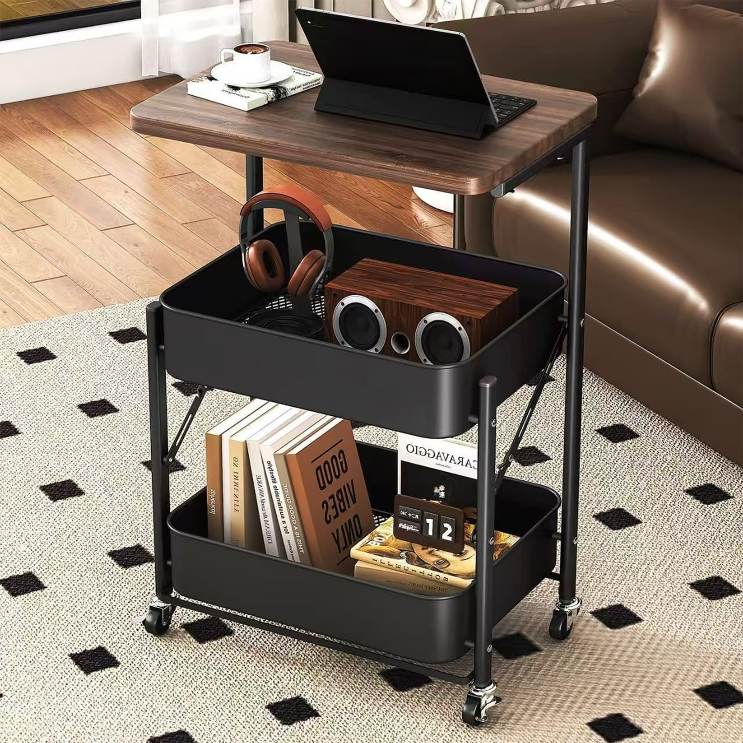 Etajera pliabila tip carucior, 74 x 45 cm