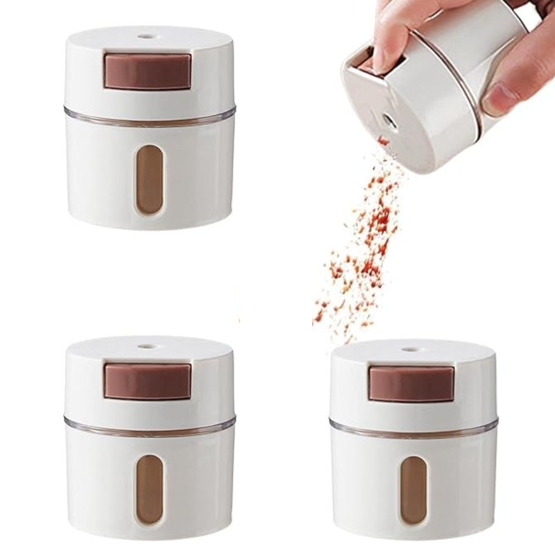 Set 4 recipiente pentru condimente, suport de perete, prindere magnetica