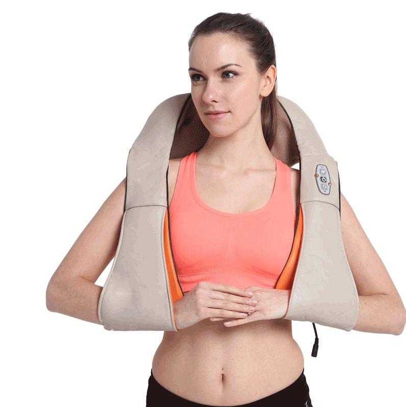 Aparat pentru masaj cervical Shiatsu cu functie de incalzire