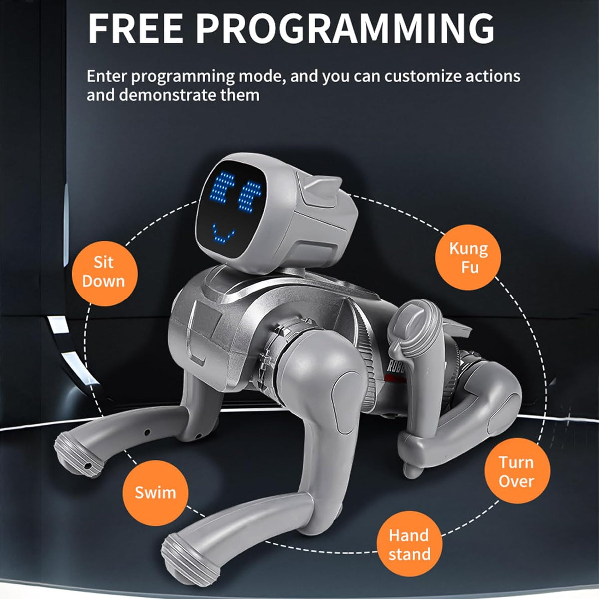 Jucarie interactiva cu recunoastere vocala, Robot Dog Inteligent 01