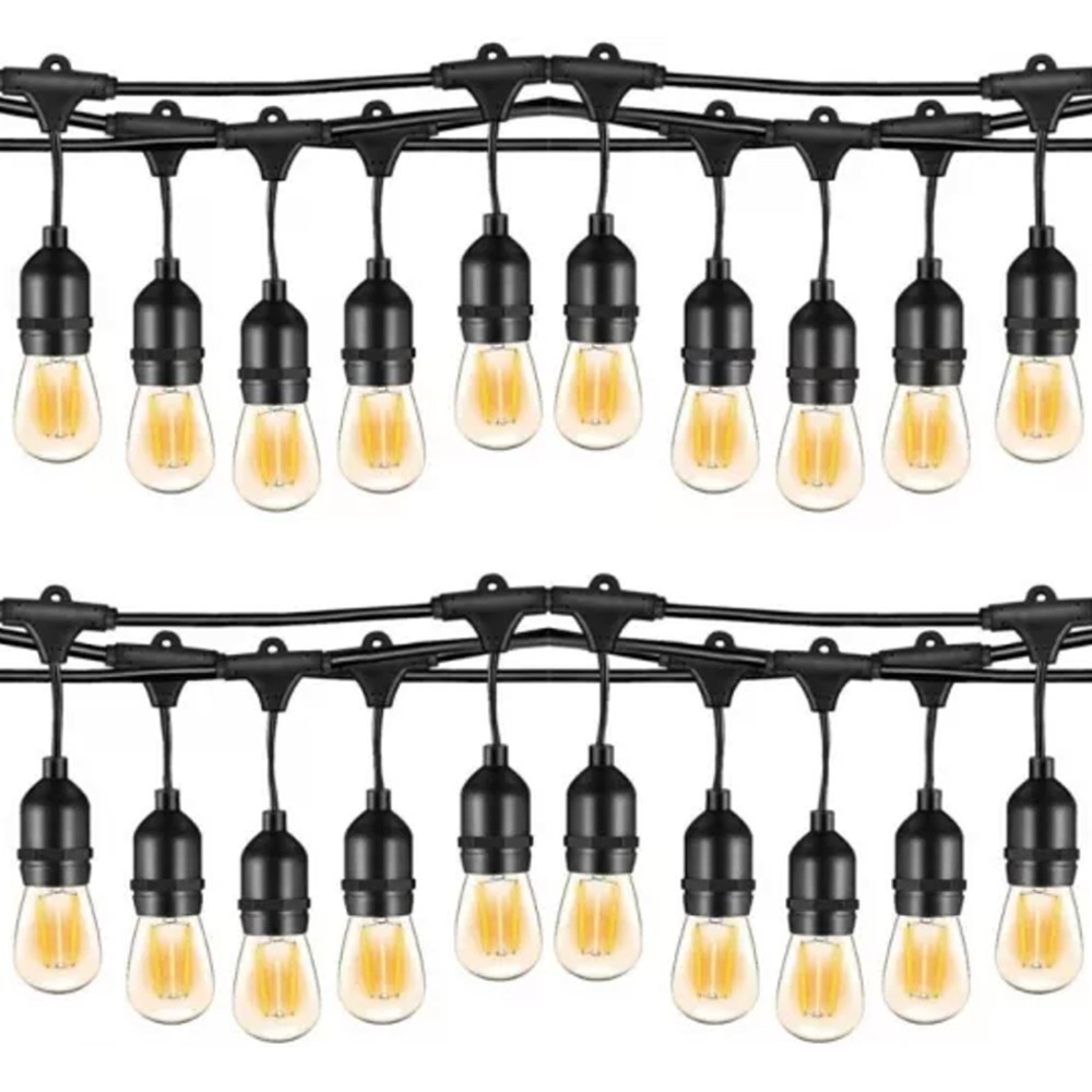 Ghirlanda solara 20 becuri x E27, 20 metri, becuri incluse