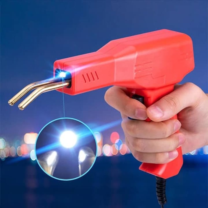 Set pistol pentru lipit, 4 tipuri de cleme, polipropilena, 50 W