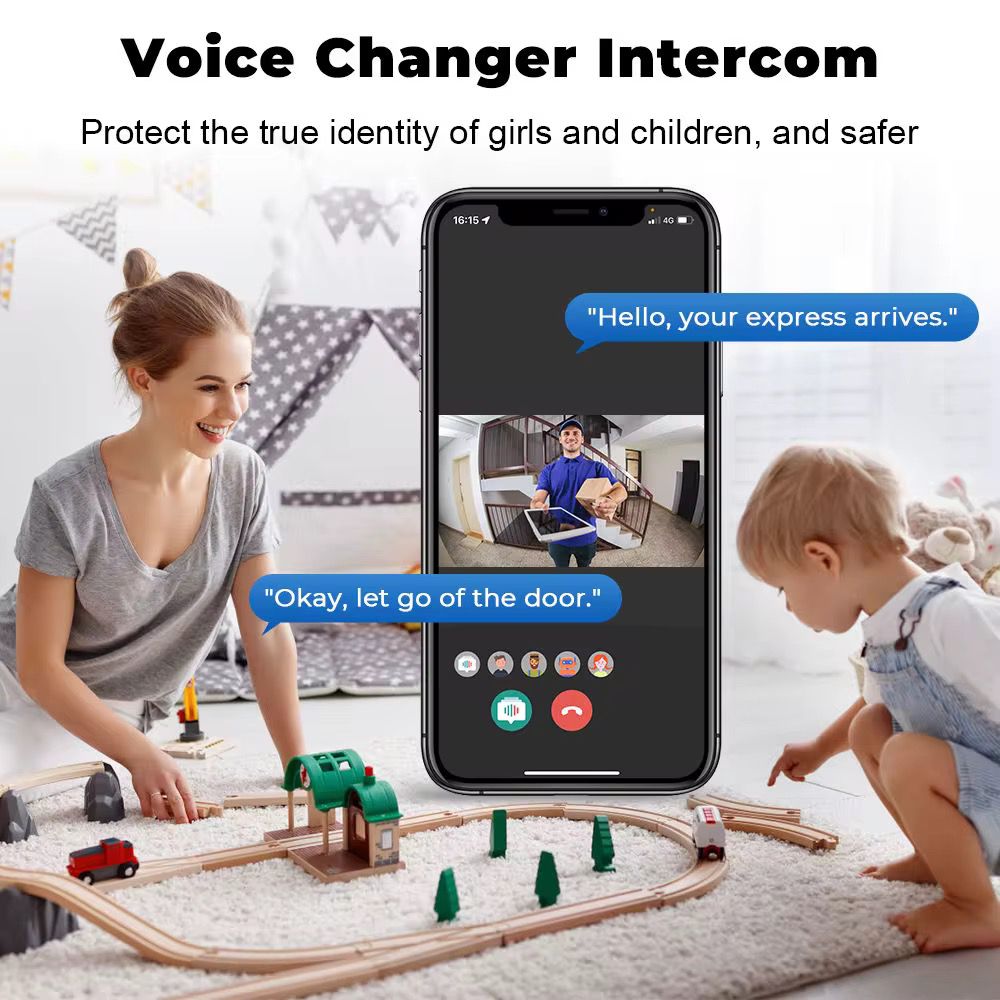 Sonerie Video Smart 4K WiFi, Night Vision, Audio Bidirectional