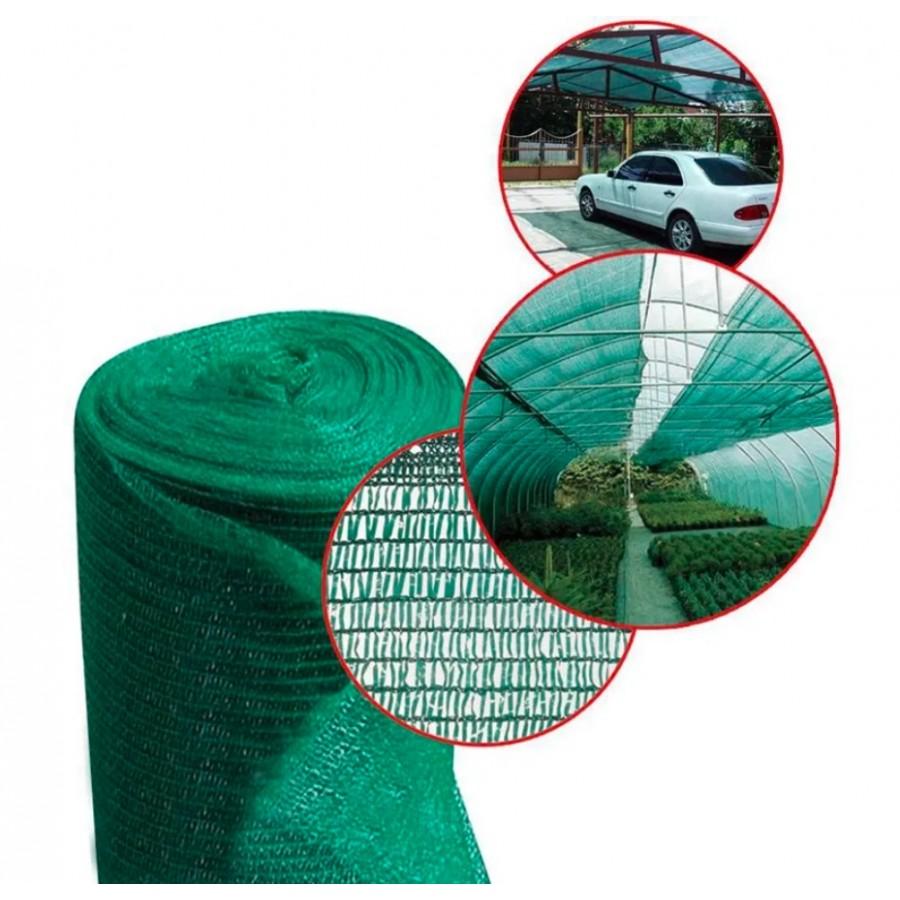 Plasa verde umbrire, 8 M inaltime + Cadou 50 coliere, Opacitate 40%
