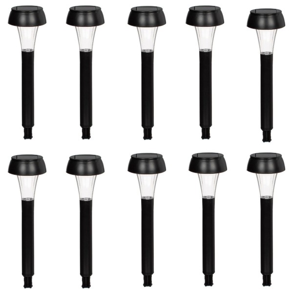 Set 6 x lampa solara 18.5 cm, Negru