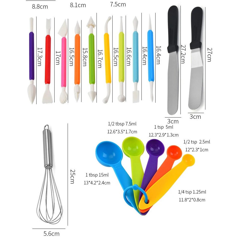 Set 66 de accesorii, ornamente pentru decorare torturi