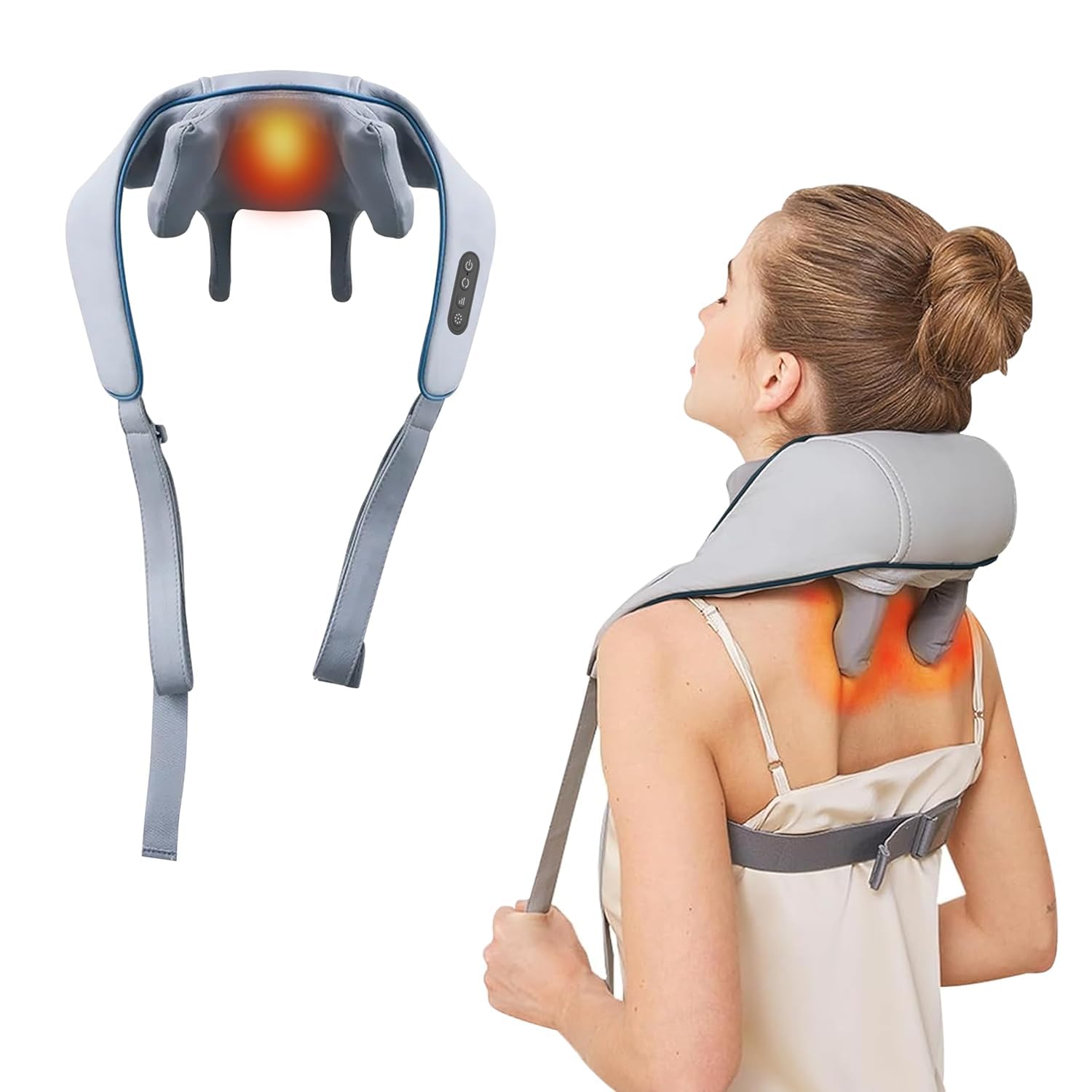 Aparat de Masaj Cervical - Incalzire Integrata, Gri