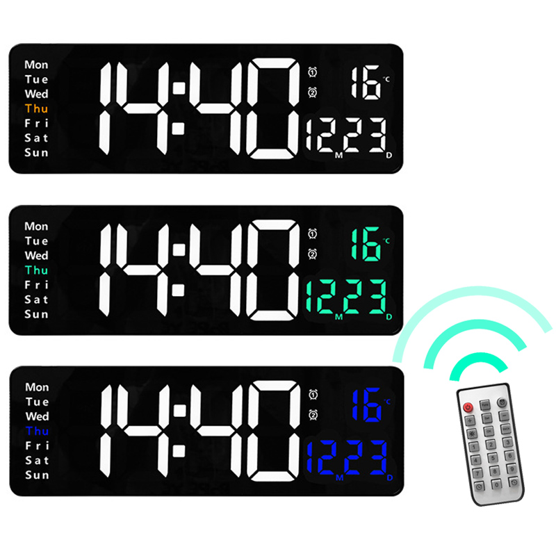 Ceas digital cu afisaj LED mare, 38.7 cm