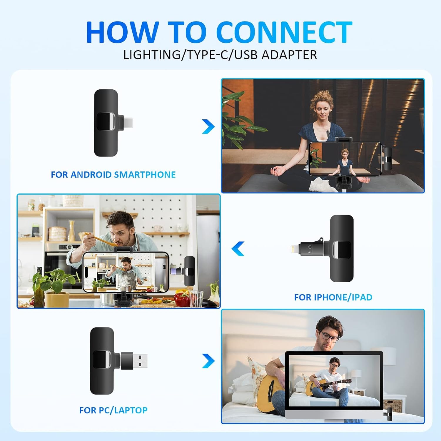 Microfon Bluetooth K8 tip lavaliera, conector USB tip C