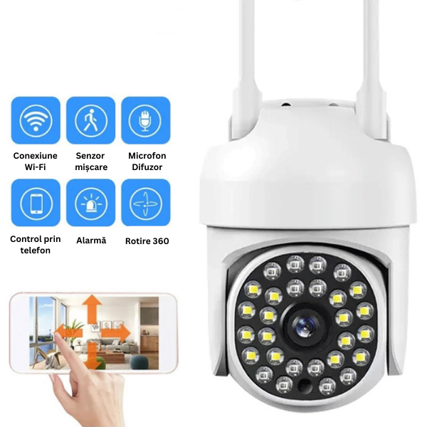 Set 4 x Camera Video Wi-Fi, Aplicatie LIVE + 4 Card 32GB