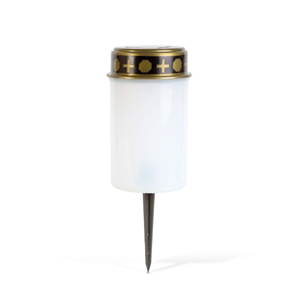 Set 4 x Candela solara LED, lumanare cu efect de flacara, Alb