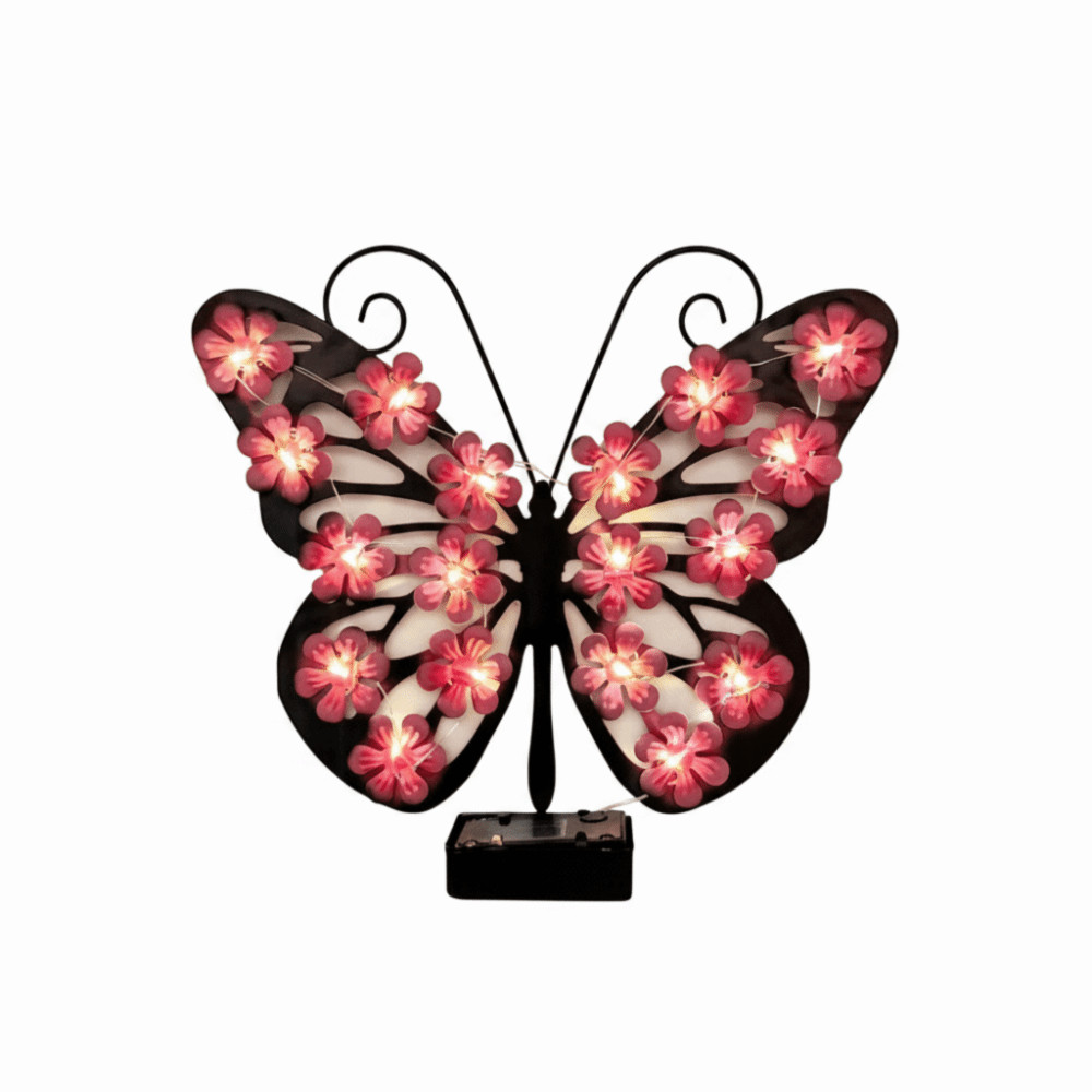 Lampa solara Butterfly, decoratiune metalica