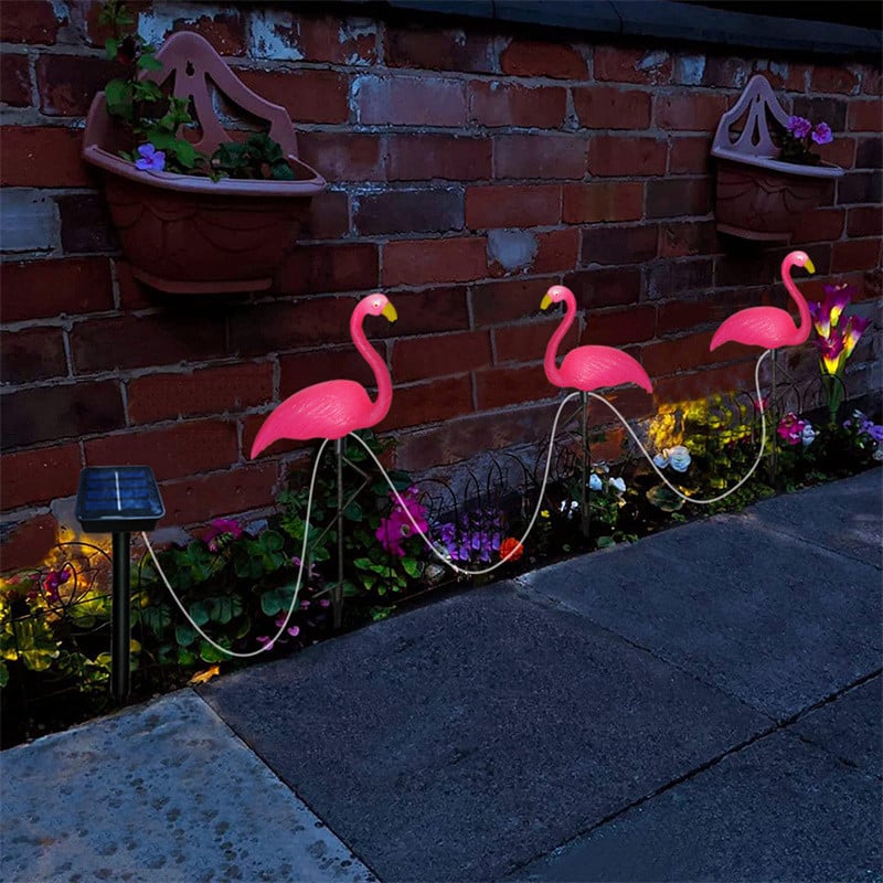 Set 3 x Lampa solara pentru gradina, Flamingo IP 44