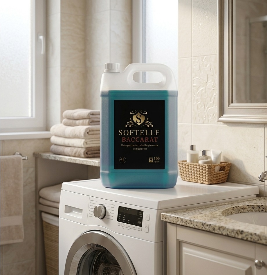 Detergent lichid Baccarat 5L, 100 de spalari, rufe albe si colorate