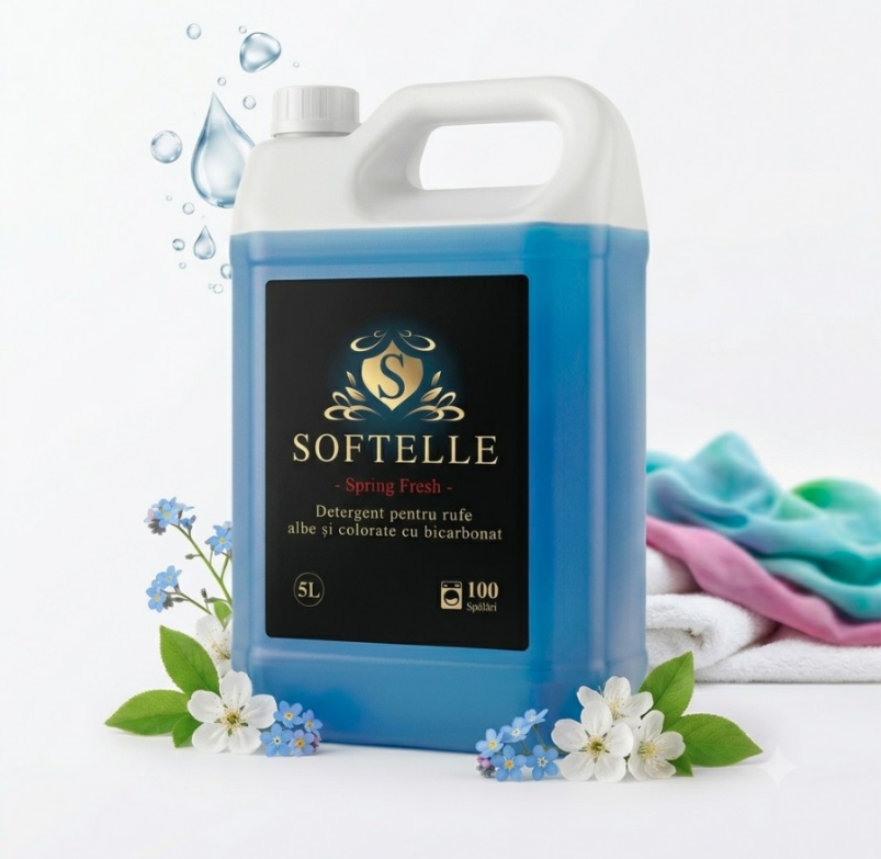 Detergent lichid Spring Fresh 5L, 100 de spalari, rufe albe si colorate