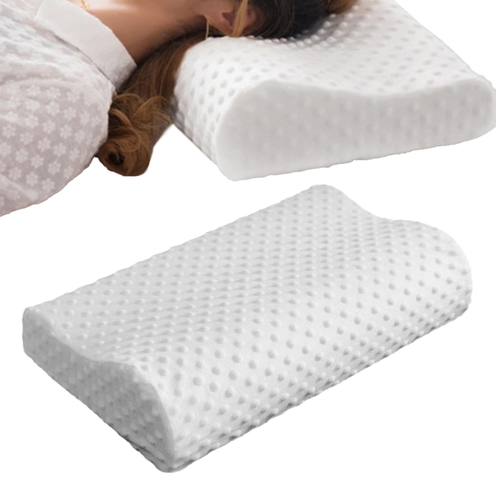 Set 2 x Perna cervicala ergonomica, invelis din bumbac
