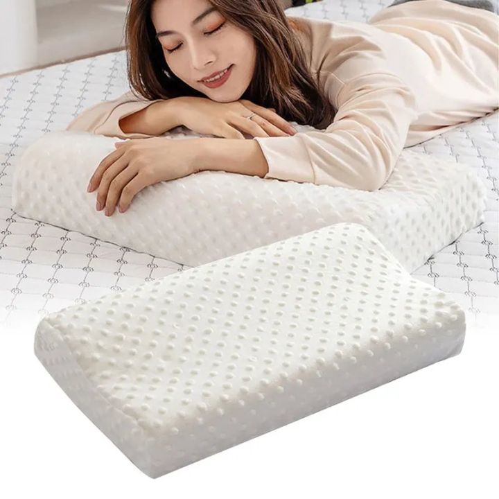 Set 2 x Perna cervicala ergonomica, invelis din bumbac