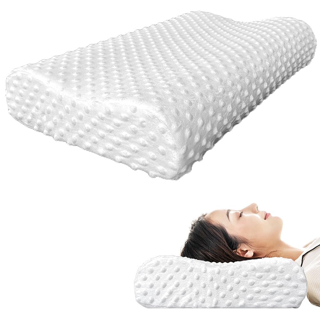 Set 2 x Perna cervicala ergonomica, invelis din bumbac