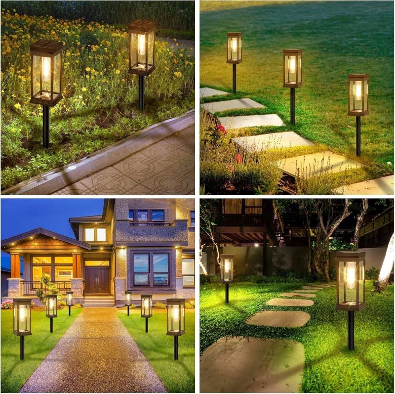 Set 6 x Lampa solara de gradina, IP65, LED Alb cald