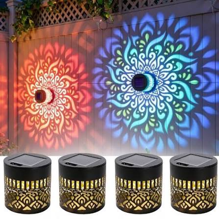 Set 2 x Lampa solara Mandala, Multicolor