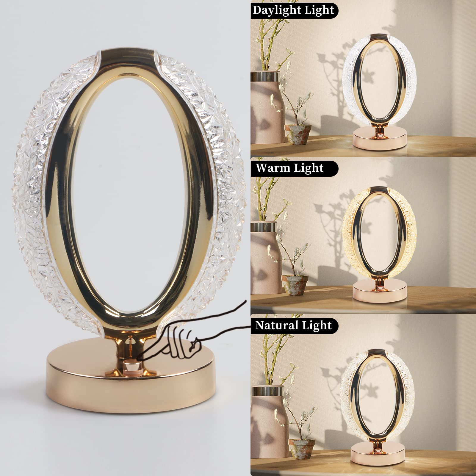 Set 2 x Lampa ambientala O-Shape, Touch, USB, 3 moduri