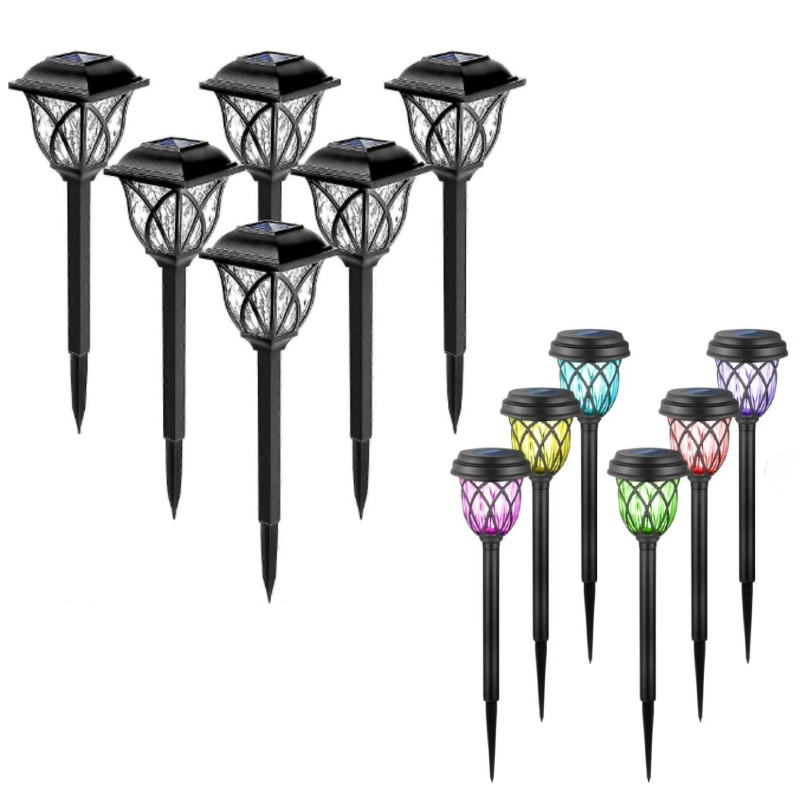 Set 6 lampi solare LED RGB, Waterproof