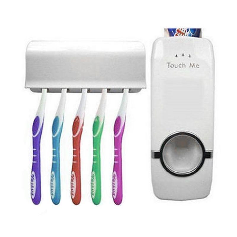 Oferta 1+1 Gratis! Dozator pasta de dinti cu suport pentru 5 periute