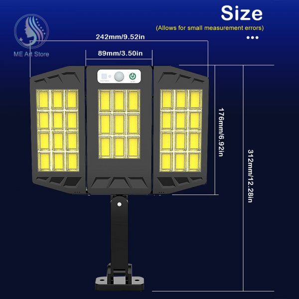 Lampa solara stradala 6000 K, 100 W, telecomanda