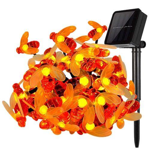 Instalatie solara cu 30 albinute LED, interior-exterior, senzor miscare