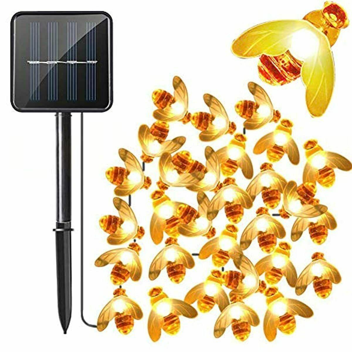 Instalatie solara cu 30 albinute LED, interior-exterior, senzor miscare