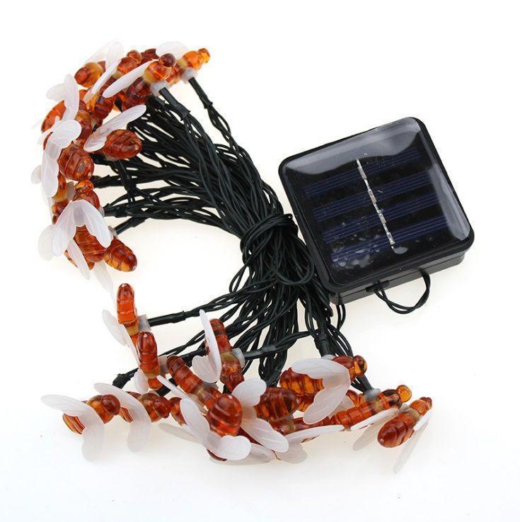 Instalatie solara cu 30 albinute LED, interior-exterior, senzor miscare