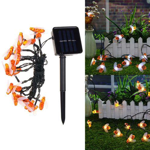 Instalatie solara cu 30 albinute LED, interior-exterior, senzor miscare