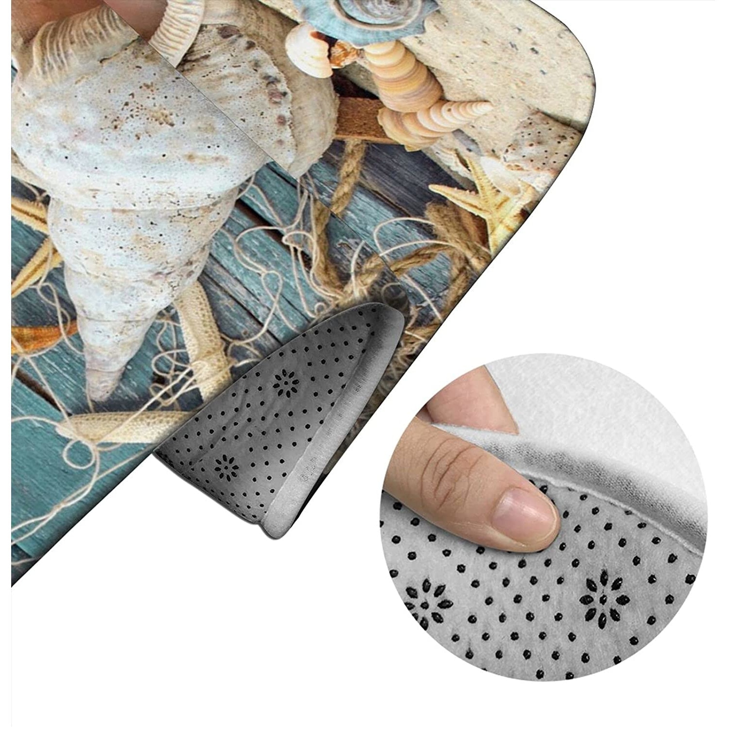 Set 3 Covorase de baie FizioTab, antiderapante, Model Scoici 1