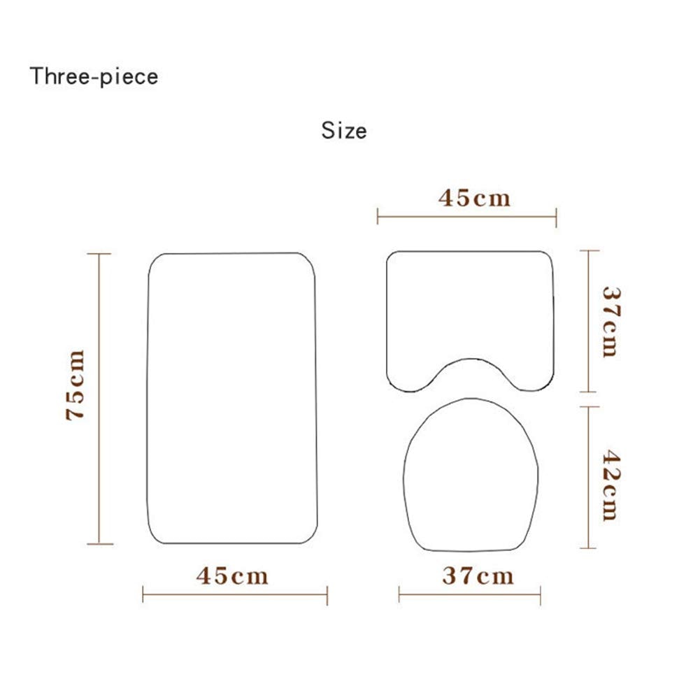 Set 3 Covorase de baie FizioTab, antiderapante, Model pietre si scoici
