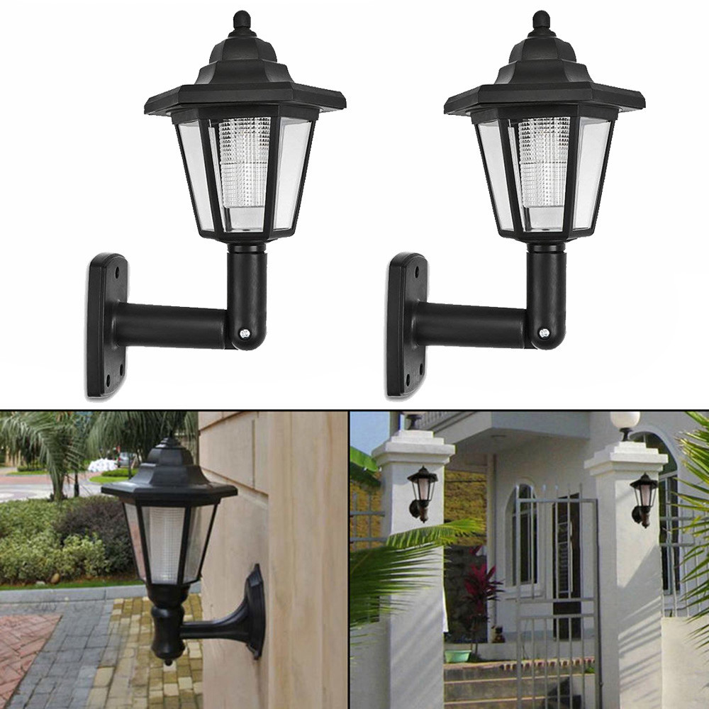 Set 4 x Lampa solara tip felinar, model hexagon