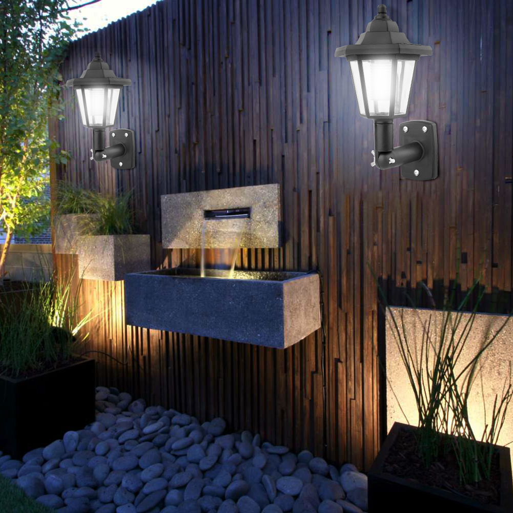 Set 4 x Lampa solara tip felinar, model hexagon