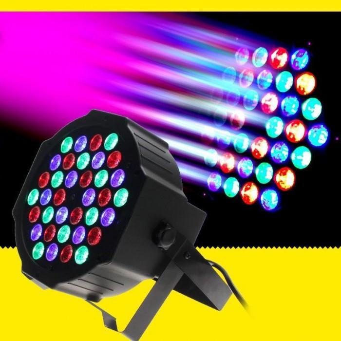 Set 2 x Reflector 36 LED RGB cu jocuri de lumini