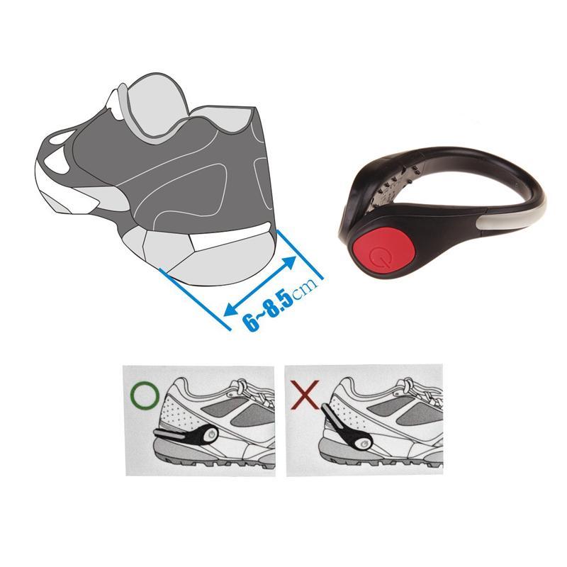 Set 2 x Clips cu LED pentru incaltaminte