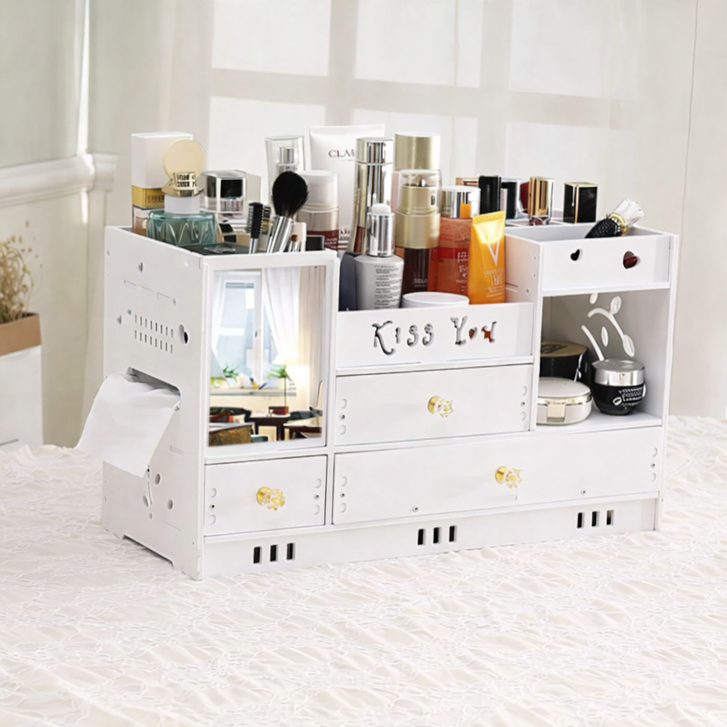 Raft organizator depozitare produse cosmetice