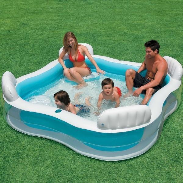 Piscina gonflabila iNTEX cu 4 locuri si 2 suporti pentru pahare