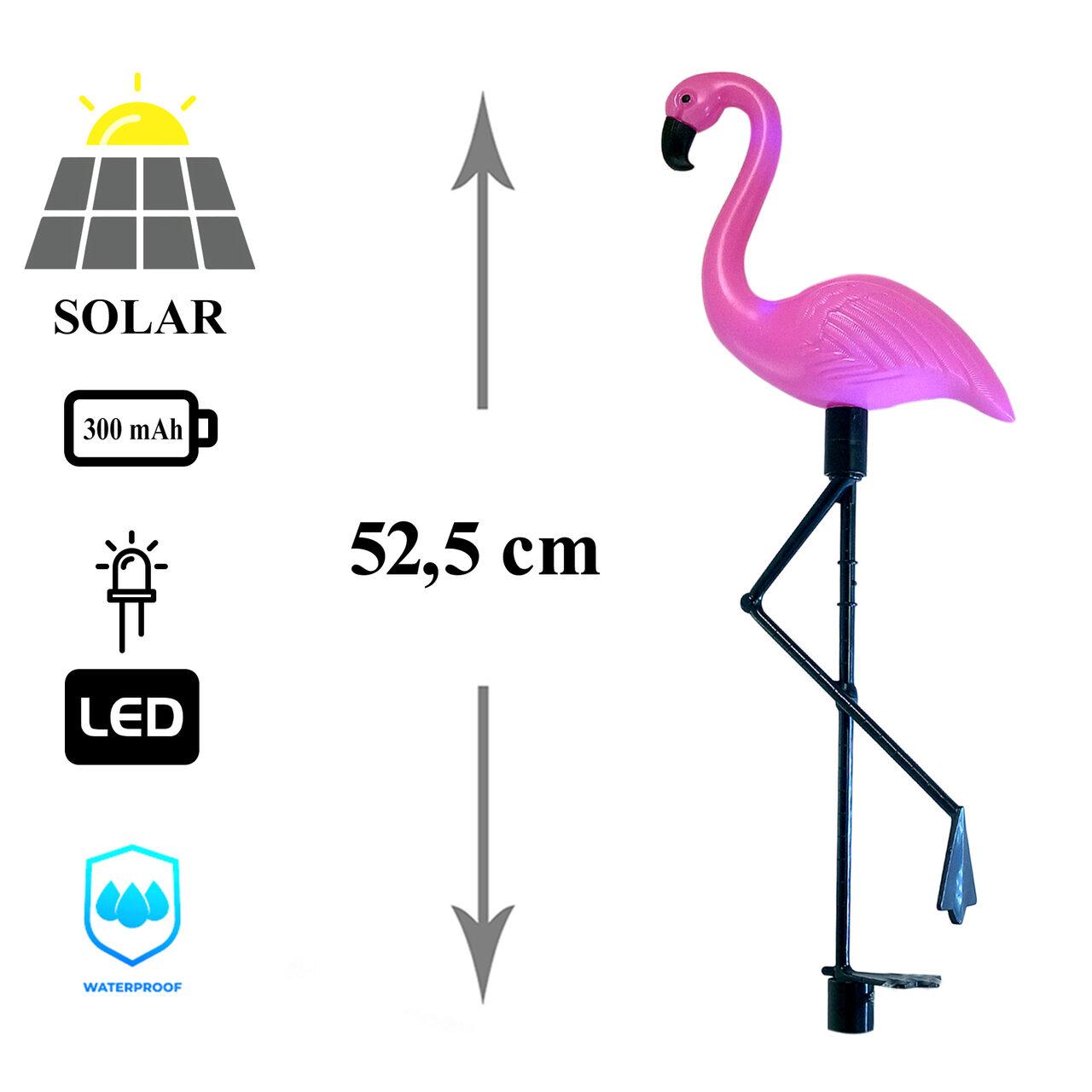 Set 3 x Lampa solara Flamingo 52 cm