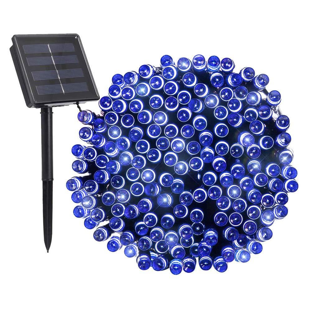 Set 2 x Instalatie solara, 300 LED, 30 metri, Albastru