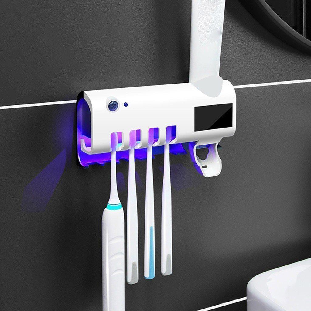 Dozator solar pasta de dinti si sterilizator UV pentru periute
