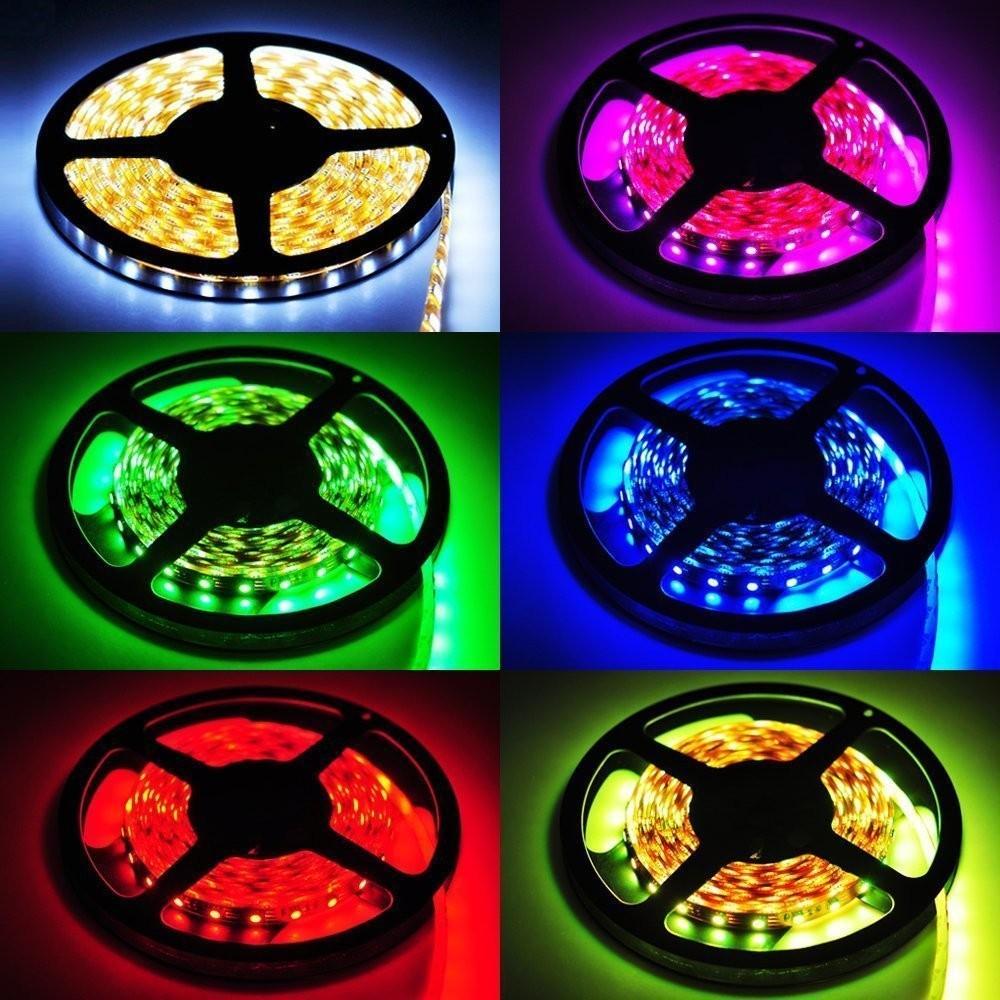 Set 2 x Banda LED RGB multicolor cu telecomanda 5 metri