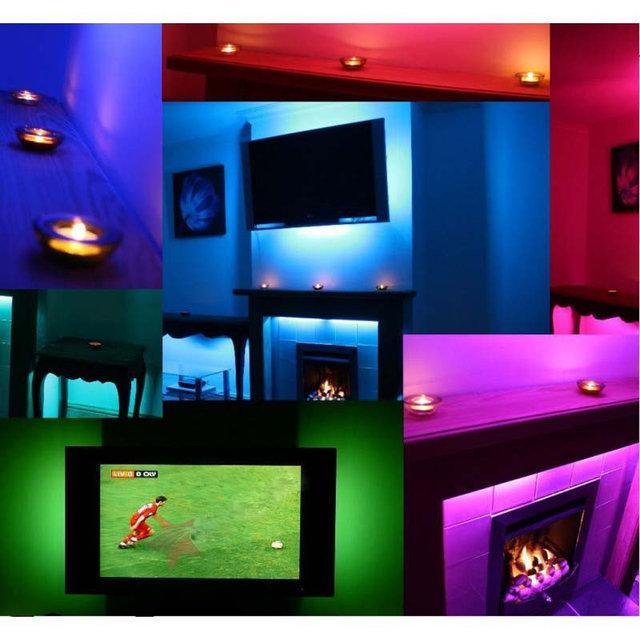 Set 2 x Banda LED RGB multicolor cu telecomanda 5 metri