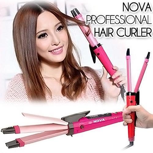 Hair Beauty Set Nova 2 in 1 Placa + Ondulator de par nano ceramica